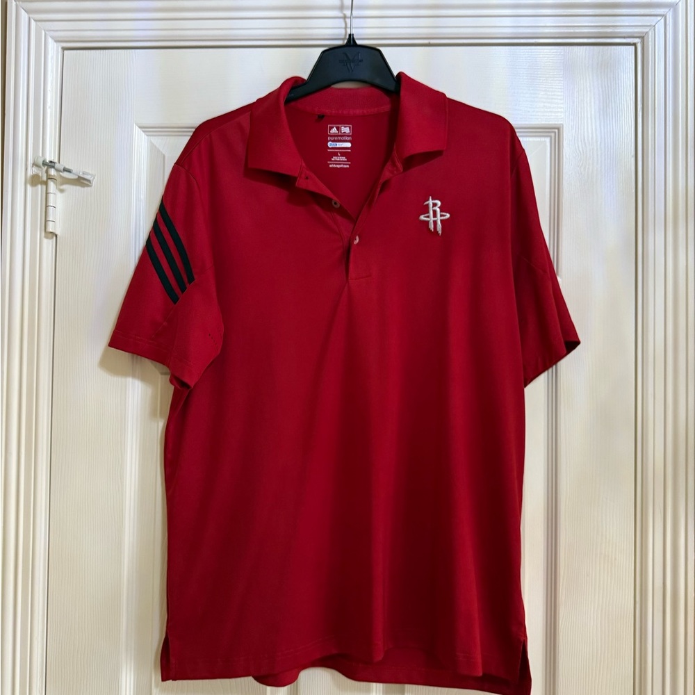 Adidas Houston Rockets Red Men's Polo Shirt